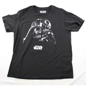 Star Wars Darth Vader Graphic Mens T-Shirt Black Large Cotton